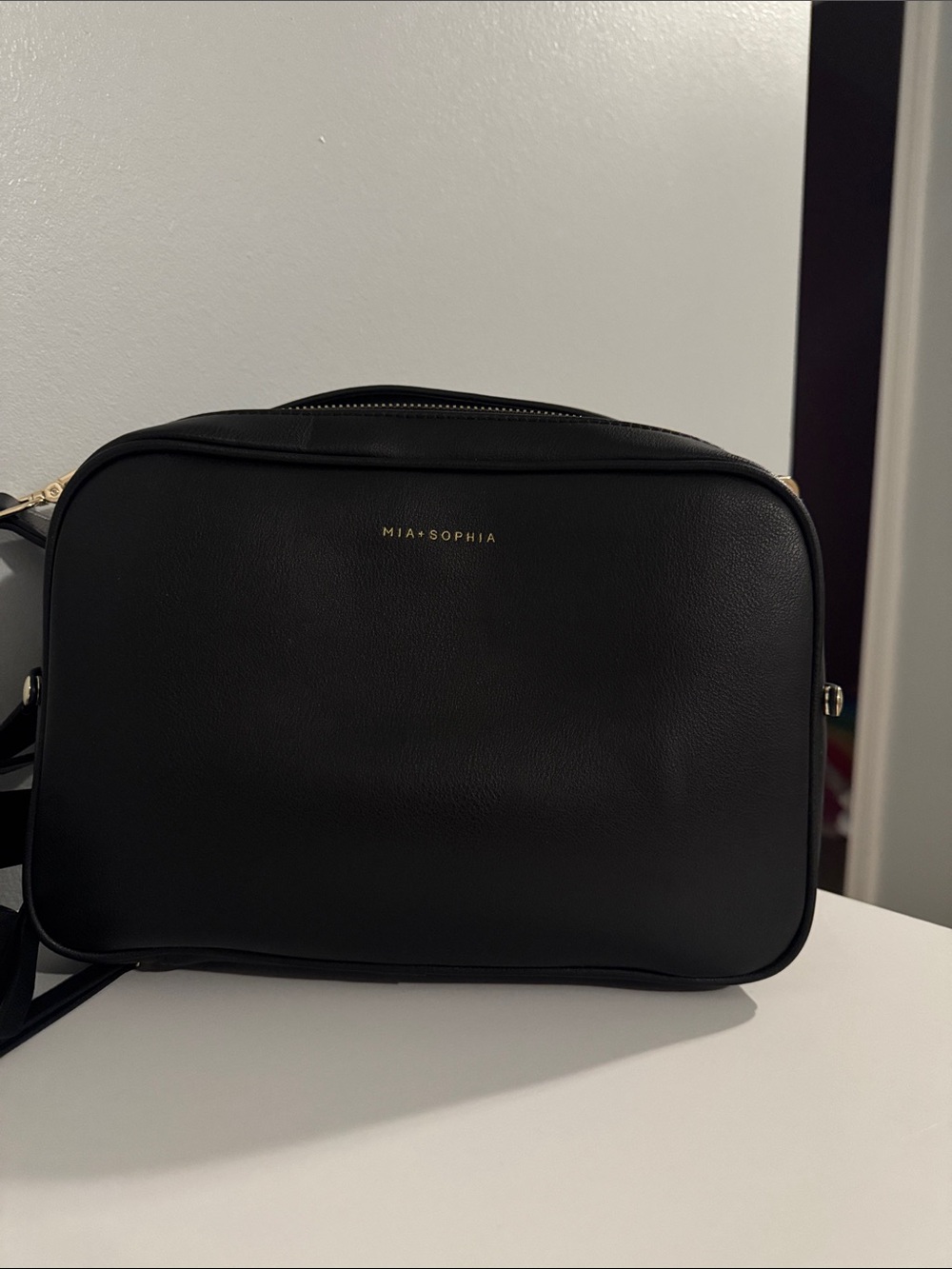Mia + Sophia Women's Black Crossbody diaper bag